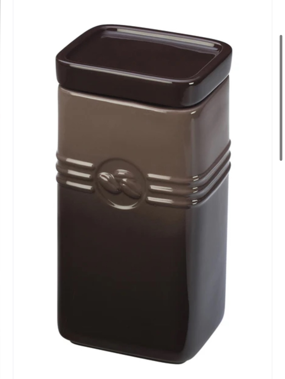 Le Creuset Café coffee Canister Truffle brown storage ceramic espresso bean